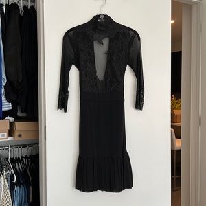NWOT HAH reversible black bow down dress